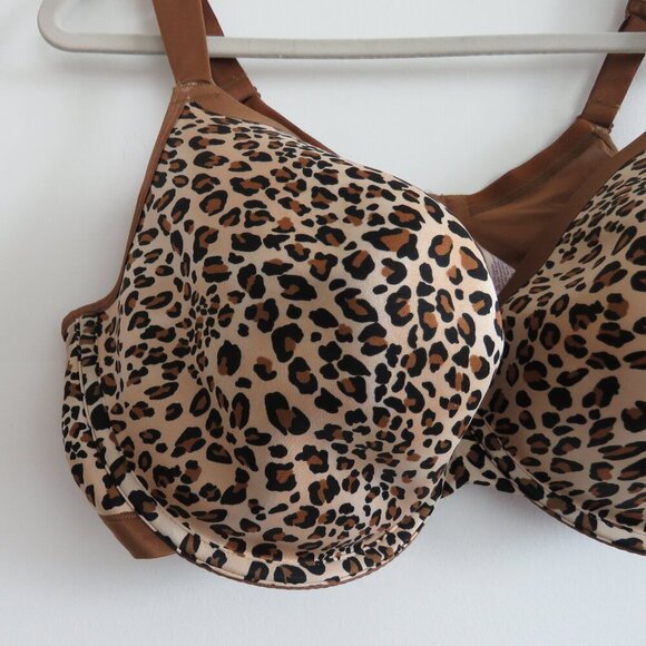 CACIQUE Smooth Boost Leopard Cheetah Print Bra - Size 44DDD - Picture 3 of 13